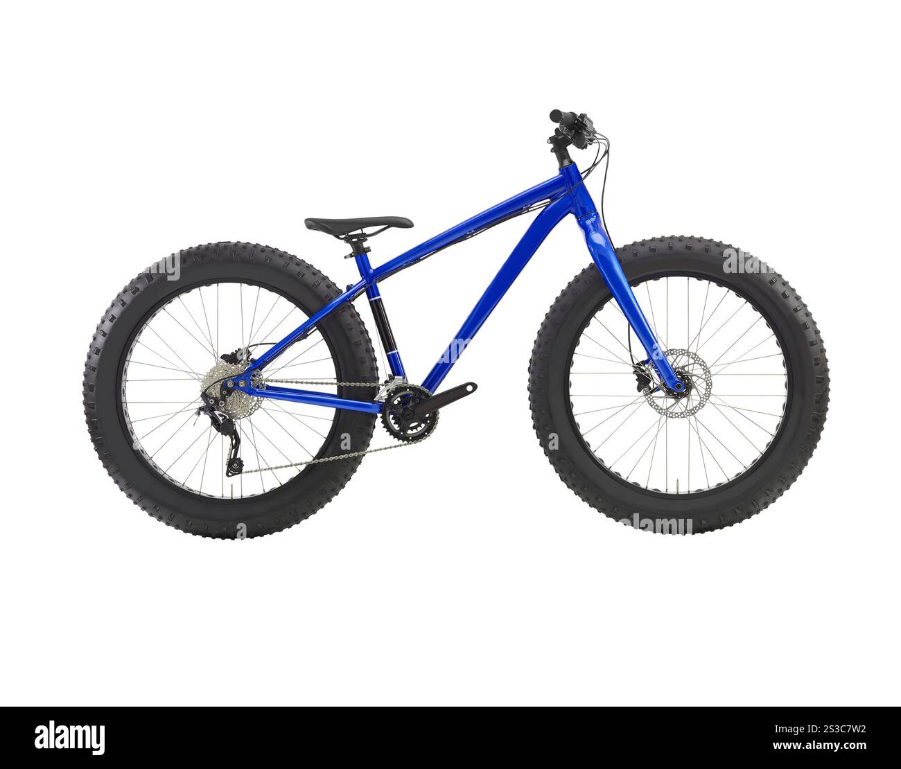 Vélo de montagne bleu. Vélo de montagne vert Banque D'Images