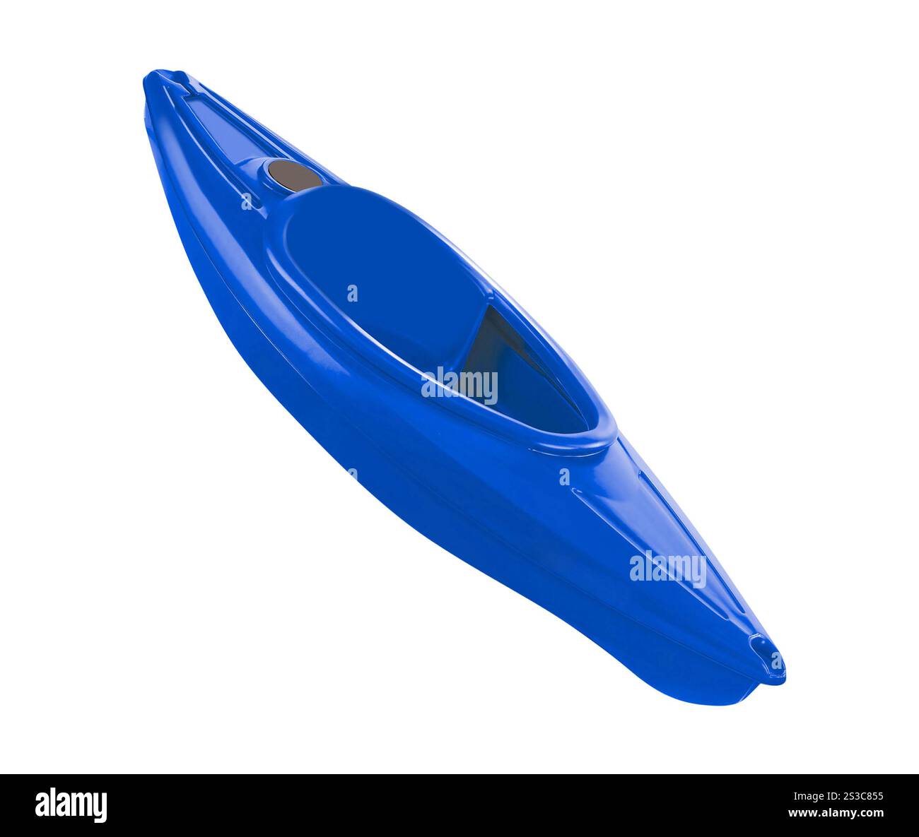 kayak en plastique isolé sur blanc Banque D'Images