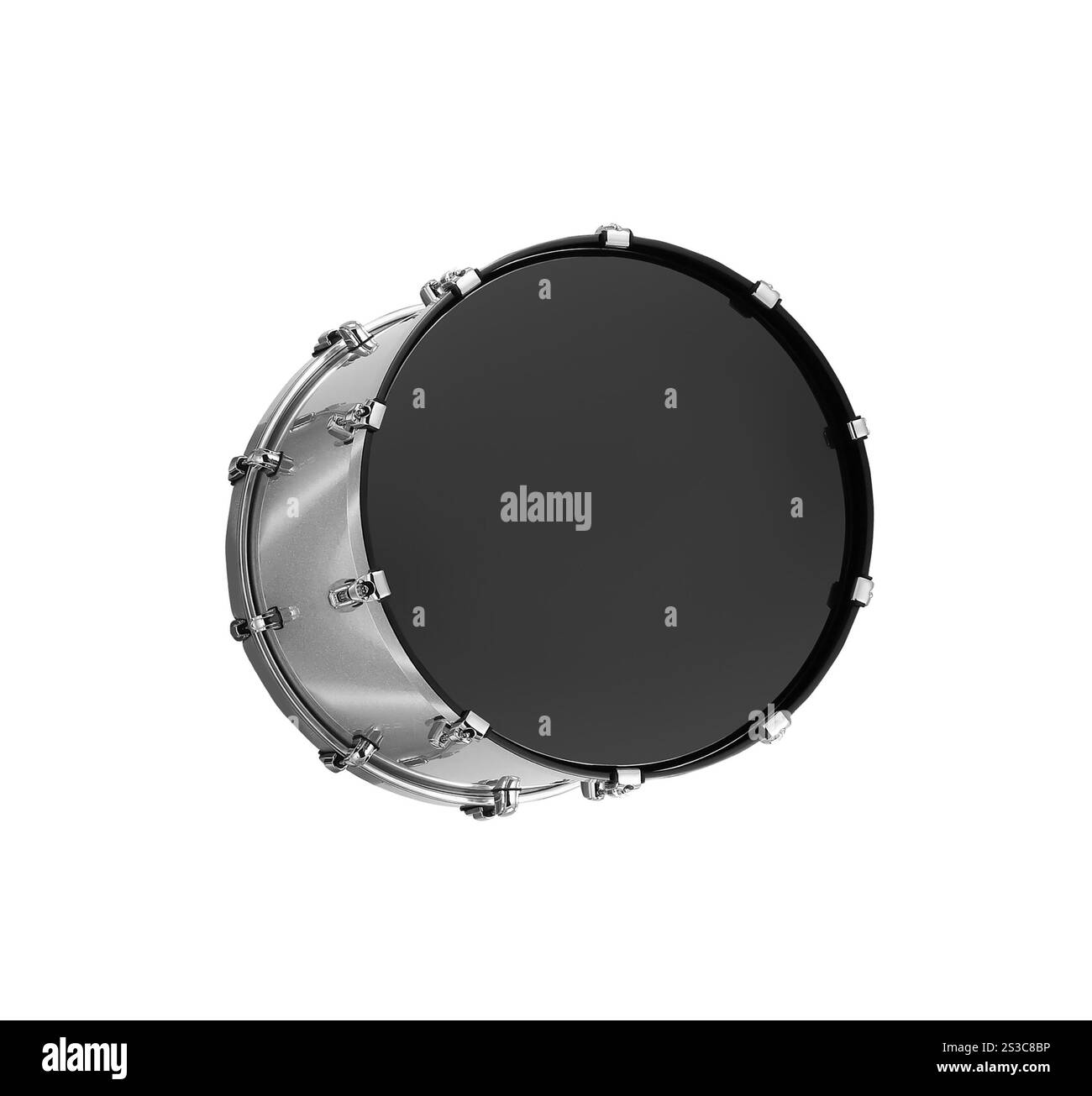 Grosse caisse isolée sur fond blanc. Grosse caisse isolée sur blanc Banque D'Images