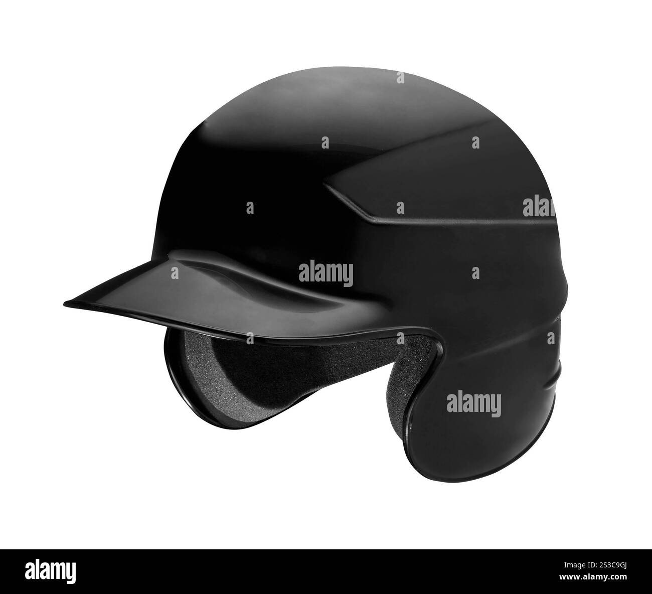 Casque noir classique Baseball Banque D'Images