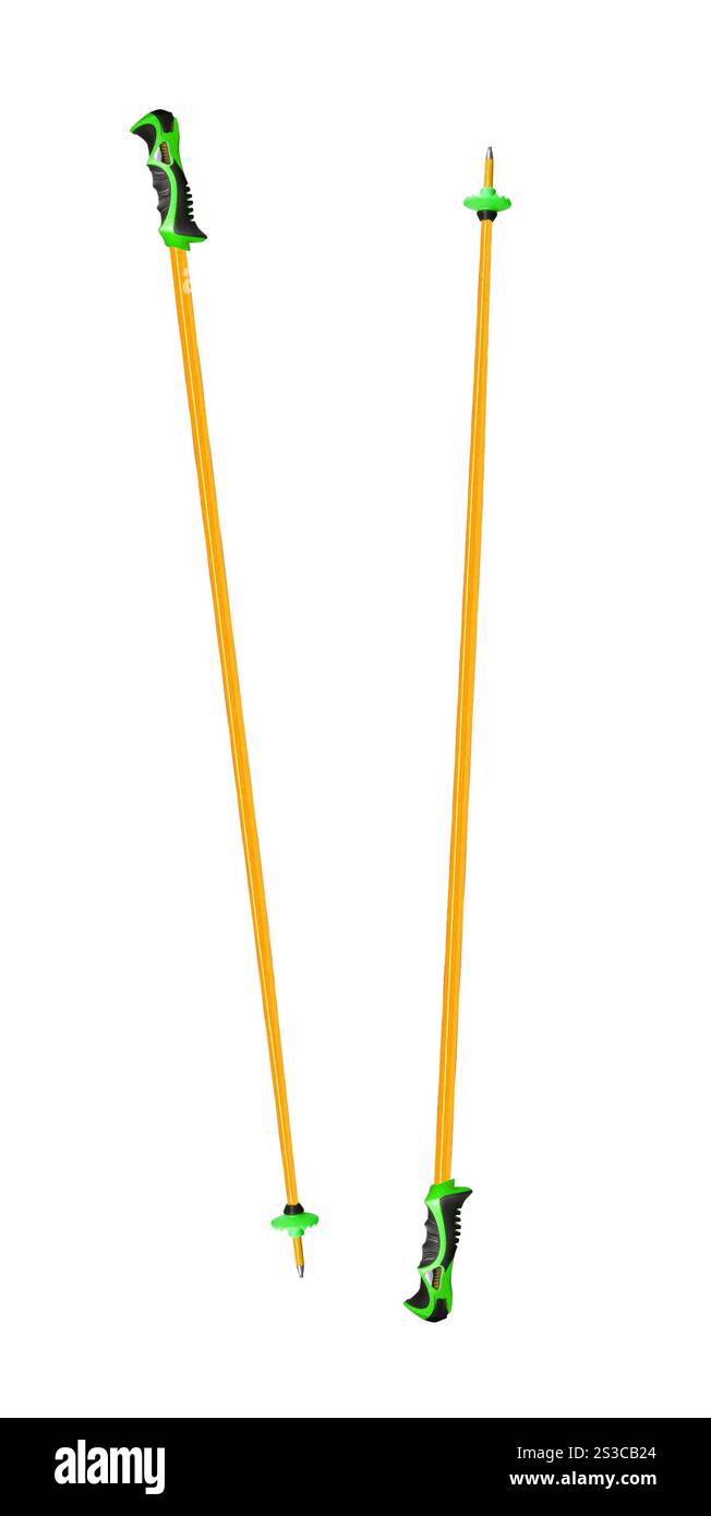 bâtons de randonnée avec de grandes tasses à neige Banque D'Images