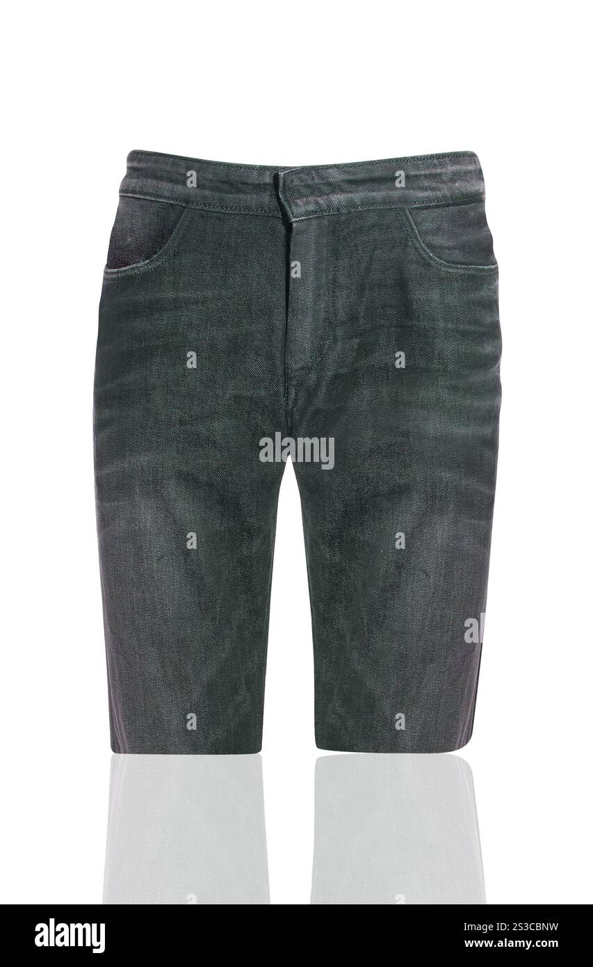 Short Jean homme isolé Banque D'Images