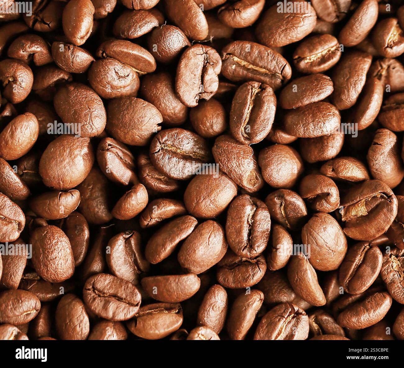 Les grains de café torréfié Banque D'Images