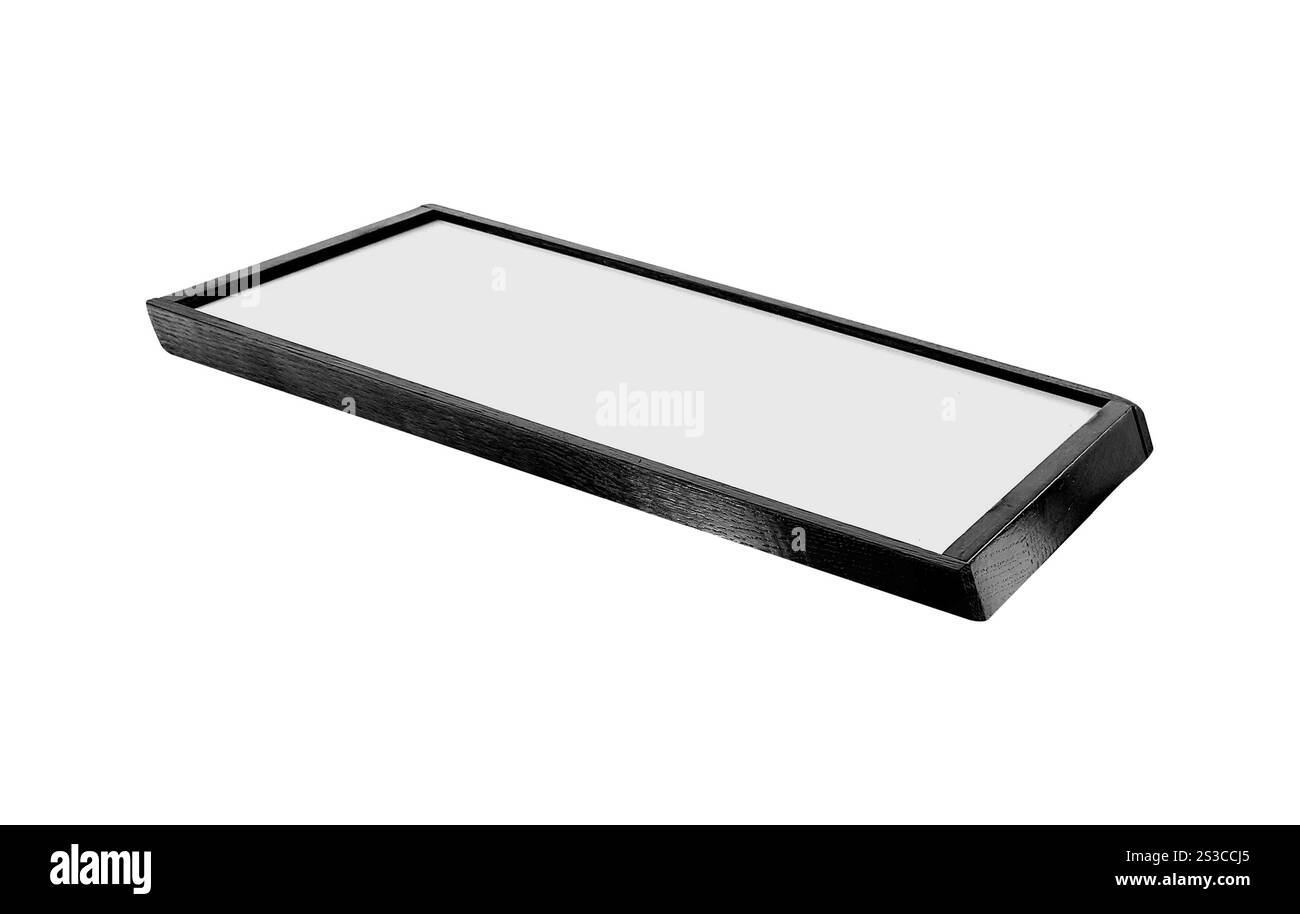 Cadre classique en bois isolé sur blanc Banque D'Images