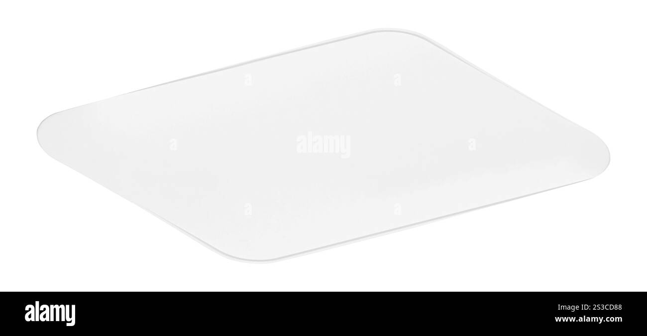 Plateau de service rectangulaire en plastique blanc Banque D'Images Plateau de service rectangulaire en plastique blanc Banque D'Images