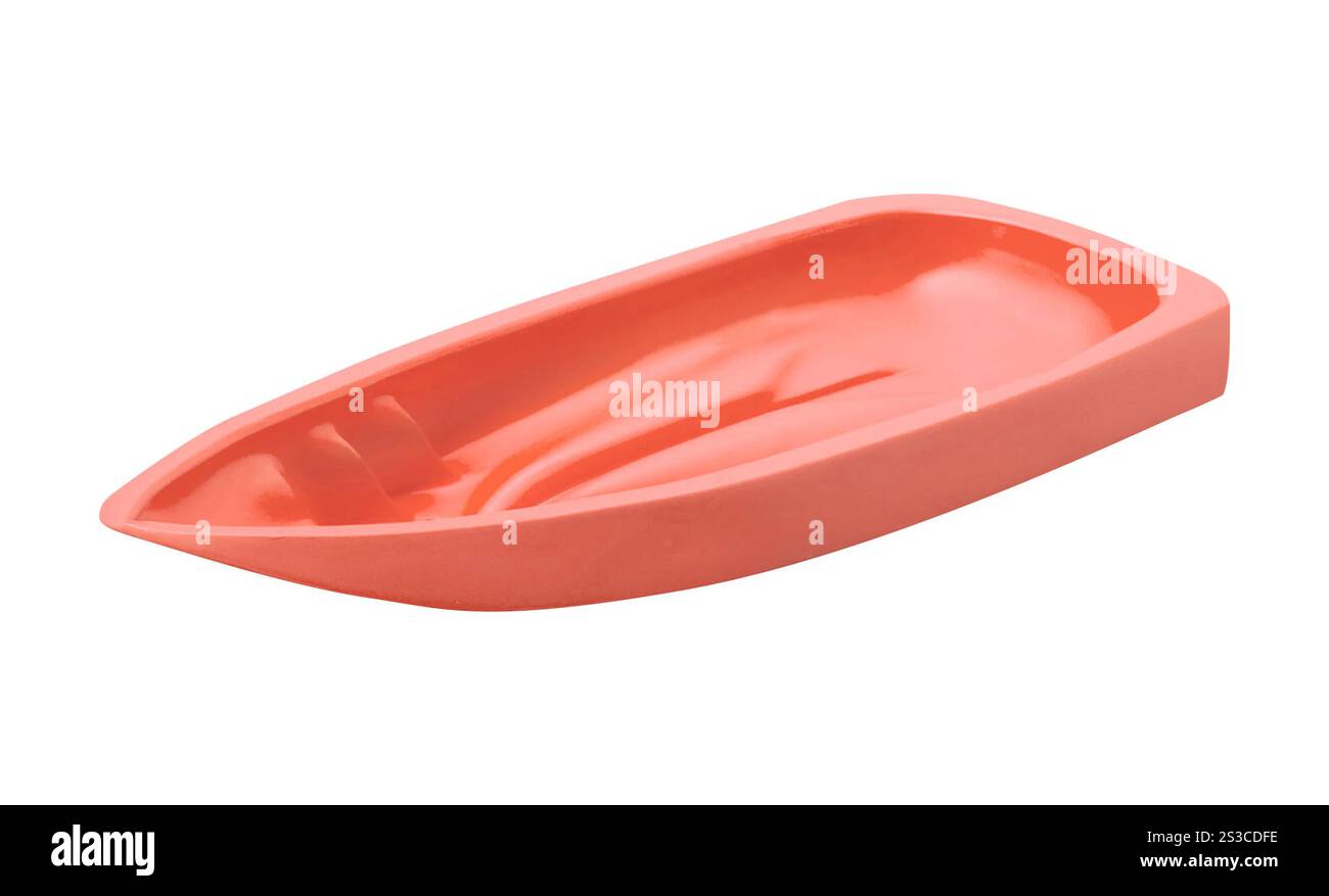 kayak en plastique isolé sur blanc Banque D'Images