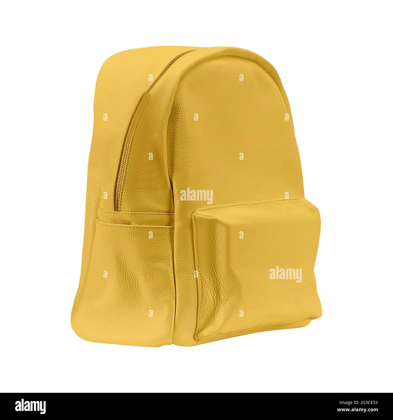 Sac à dos de couleur orange isolé sur blanc Banque D'Images