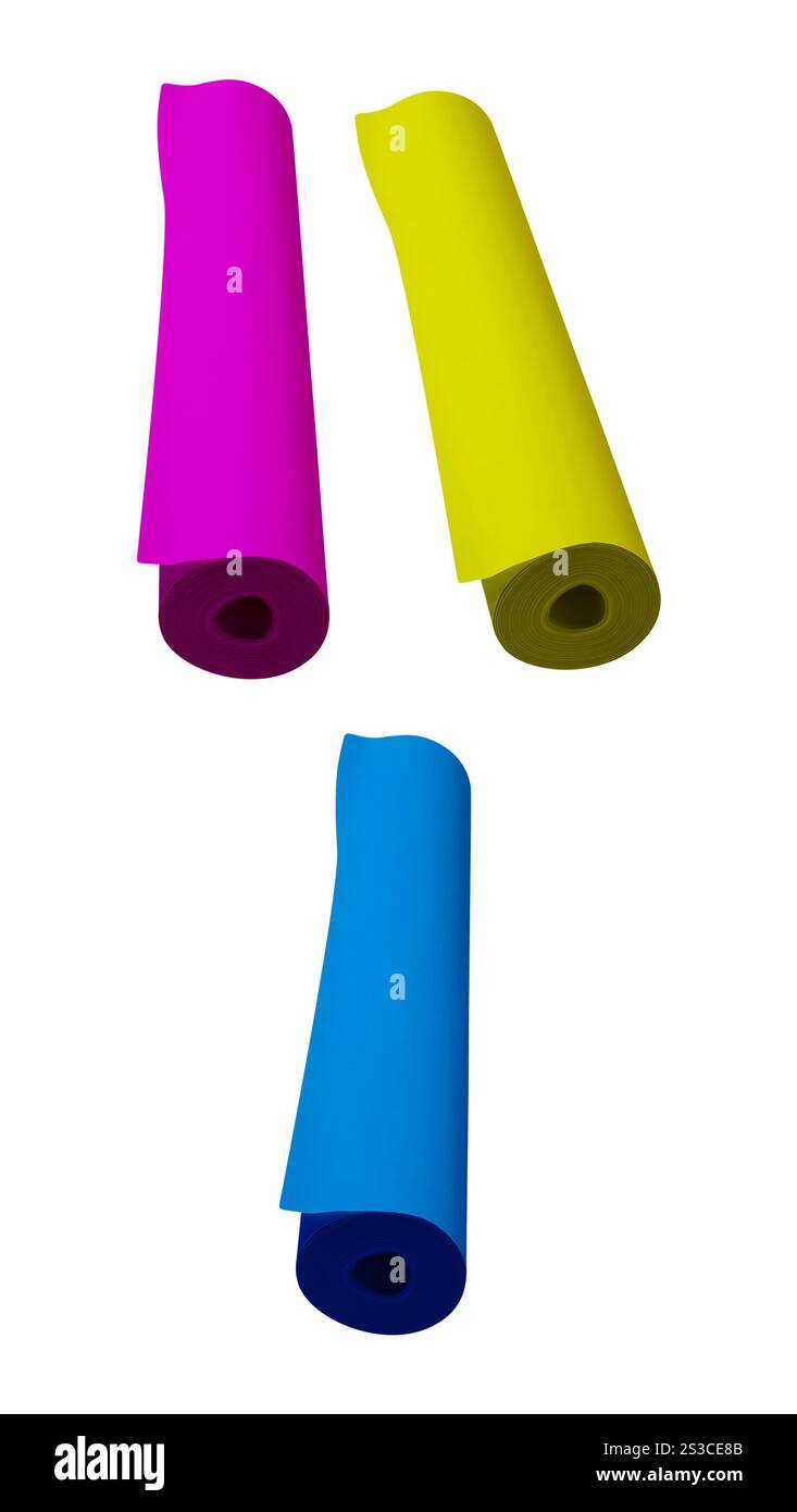 Rouleaux de papier coloré Banque D'Images