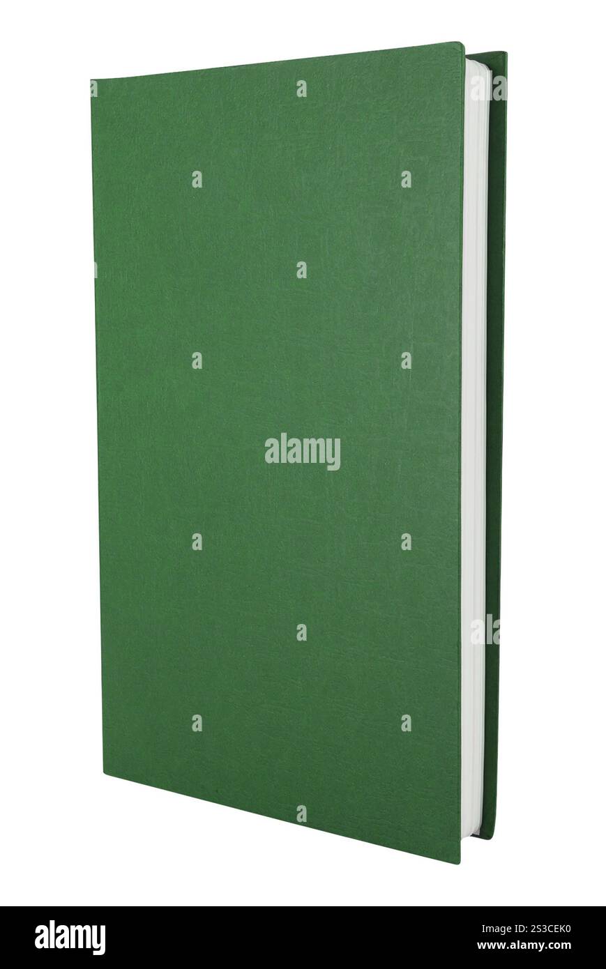 livre vert isolé sur blanc Banque D'Images