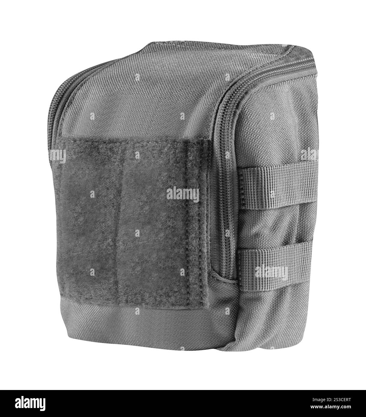 Sac à dos militaire isolé sur fond blanc Banque D'Images