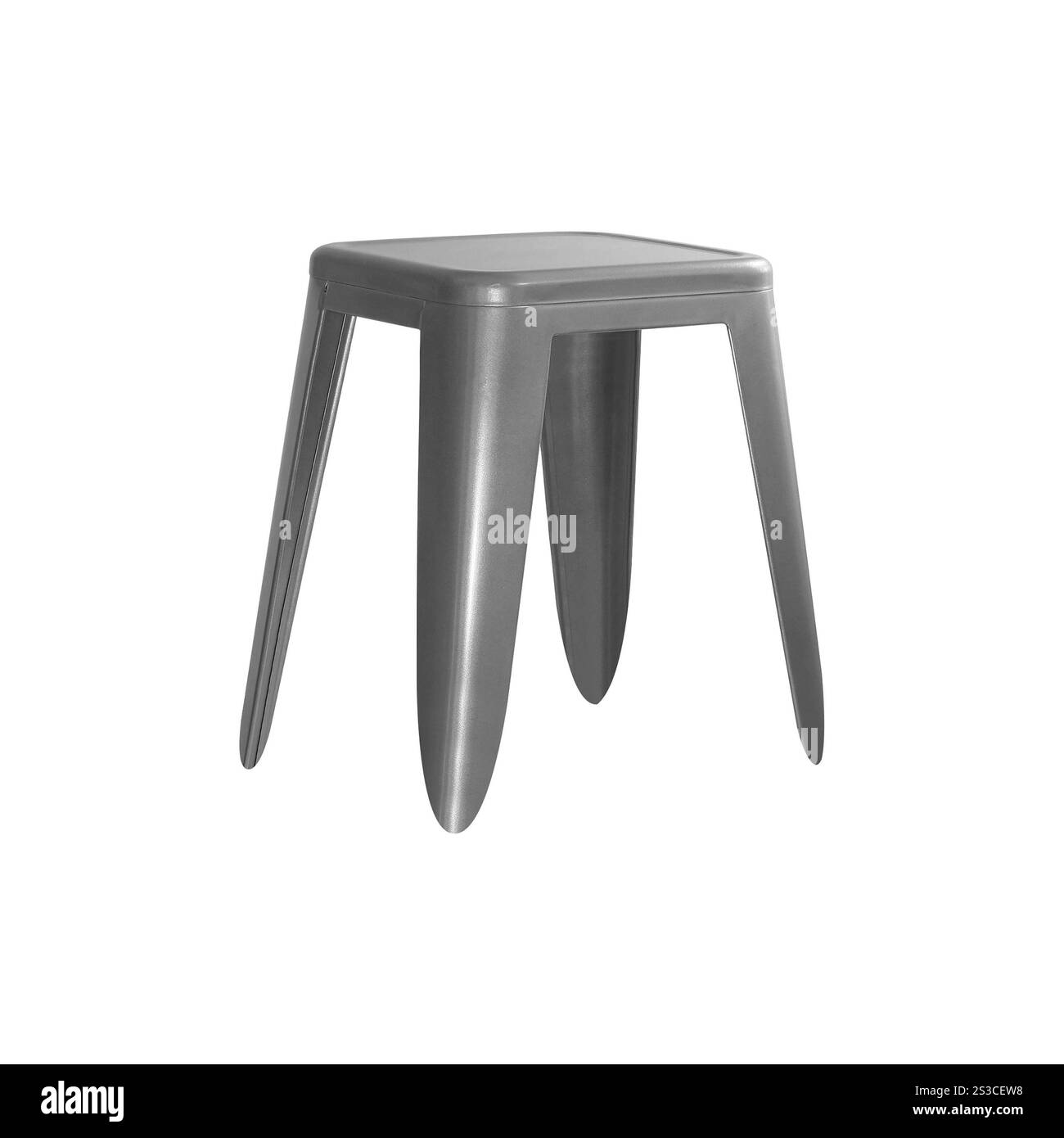 tabouret en plastique sur fond blanc Banque D'Images