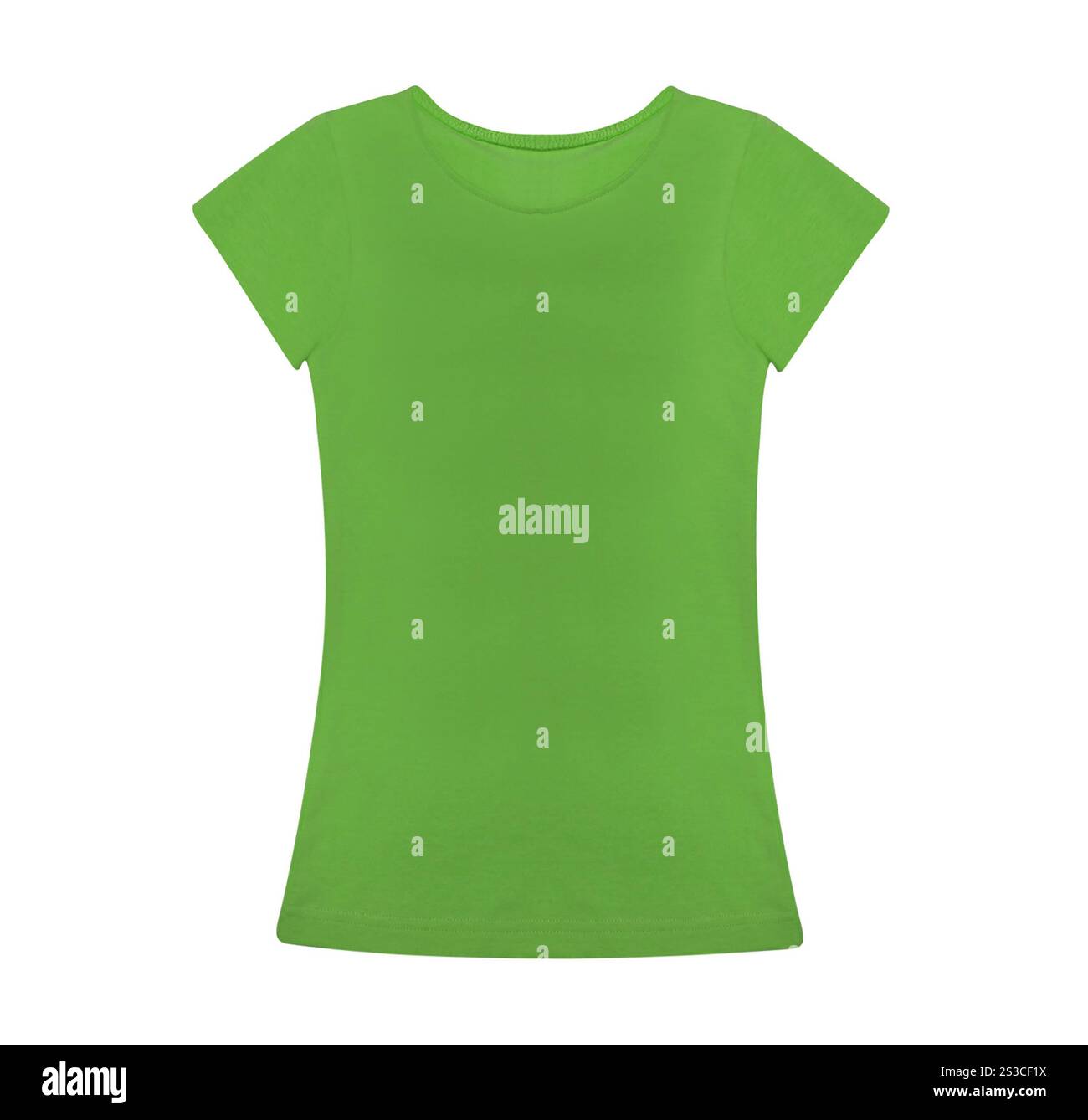 Tshirt vert isolé sur blanc. tshirt bleu isolé sur blanc Banque D'Images