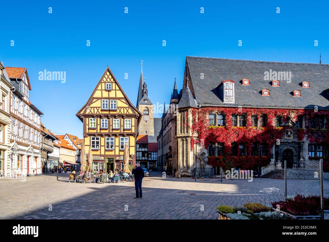 Vieille ville de Quedlinburg, Allemagne Banque D'Images