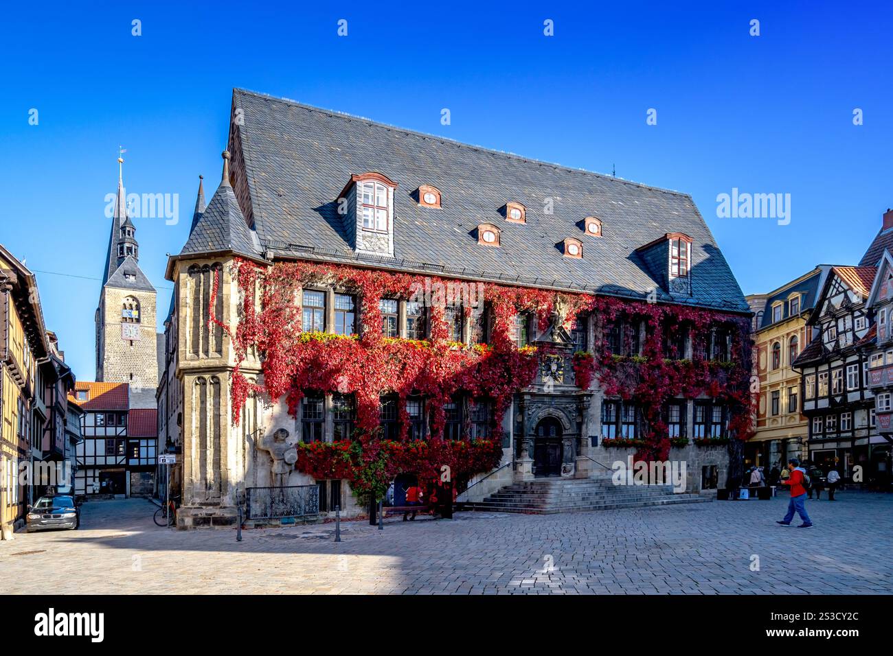 Vieille ville de Quedlinburg, Allemagne Banque D'Images