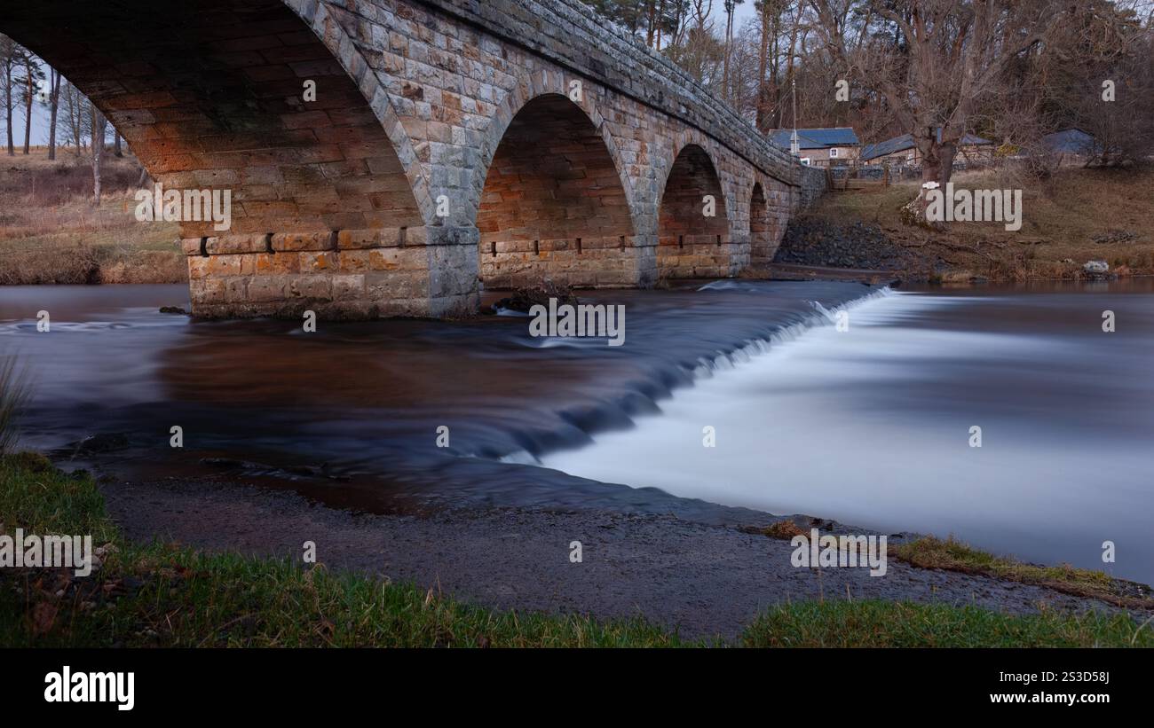 Pont Pauperhaugh longue exposition Banque D'Images