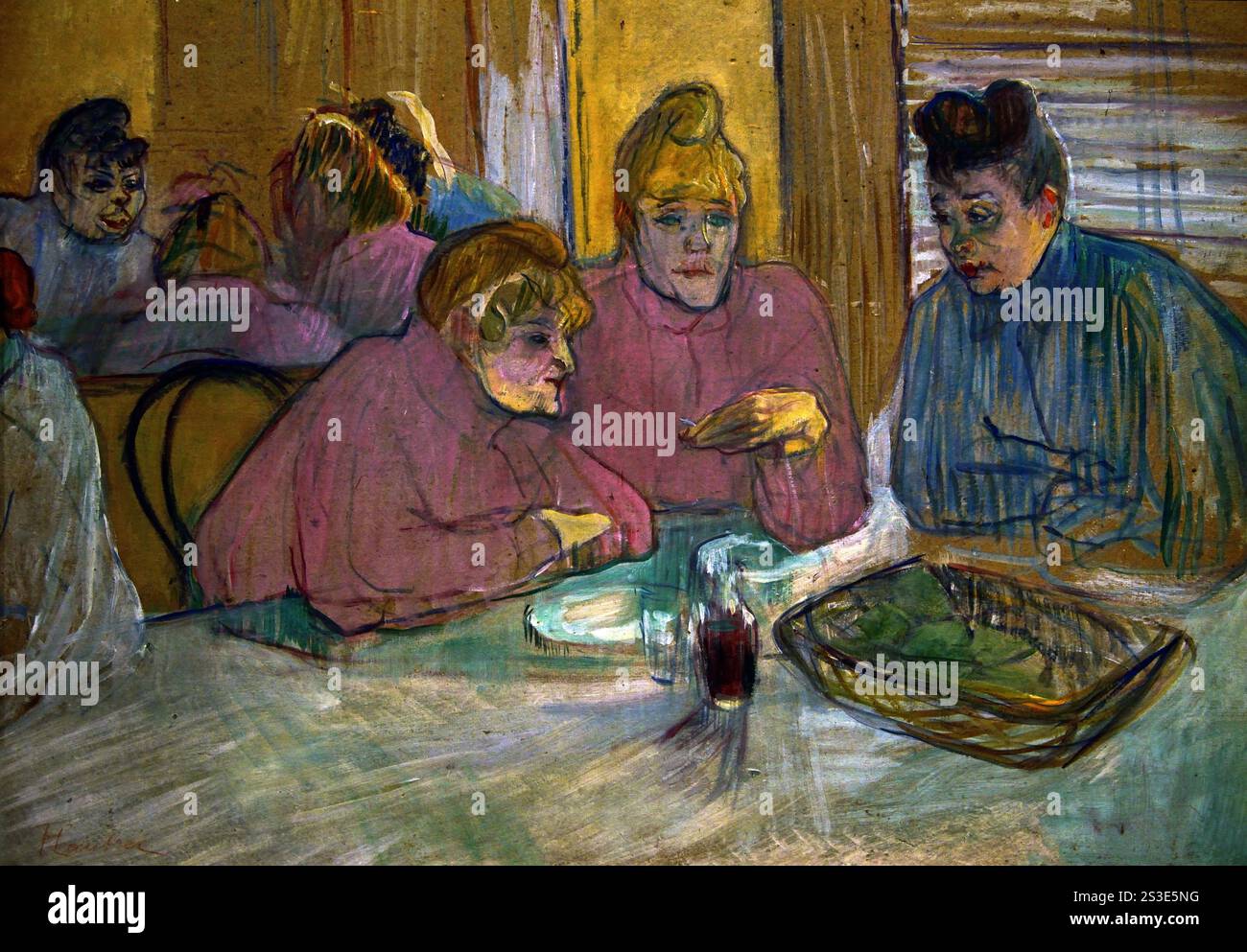 Ces dames dans la salle à manger, 1893-1895, par, Henri de Toulouse-Lautrec, Albi, Tarn, 1864 – Château de Malromé, Gironde, 1901 France, Français, Musée des Beaux-Arts, Banque D'Images