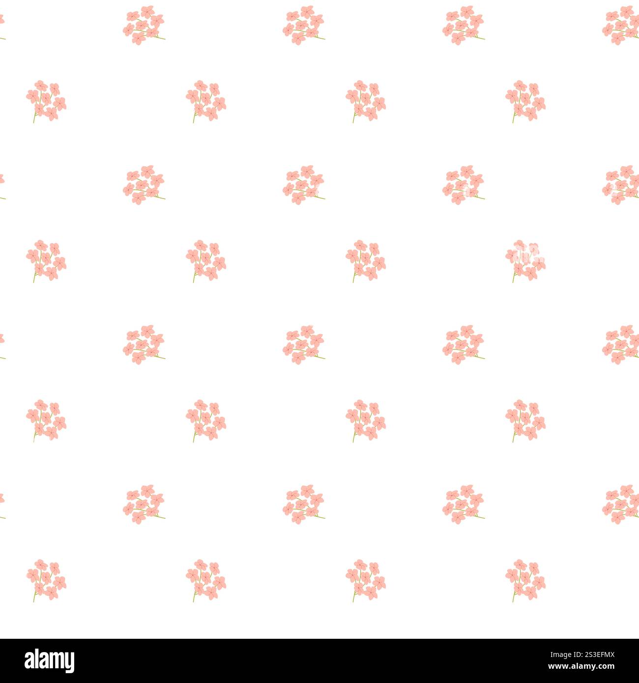 Modèle sans couture de fleurs roses sur fond blanc. Illustration de Vecteur