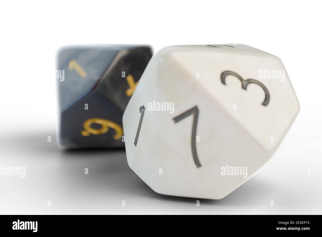 dé isolé sur fond blanc illustration 3d Banque D'Images