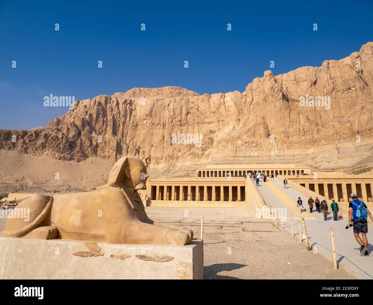 Temple funéraire d'Hatshepsout, Luxor, Egypte Banque D'Images