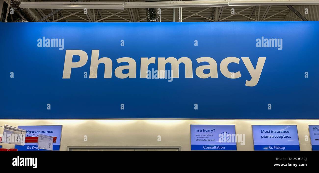 Enseigne Sam's Club Pharmacy Banque D'Images