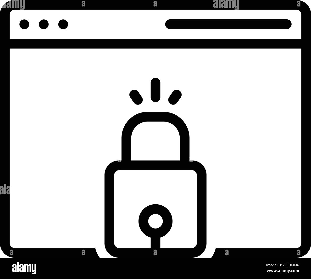 Icône pour verrouillé, confidentialité Illustration de Vecteur