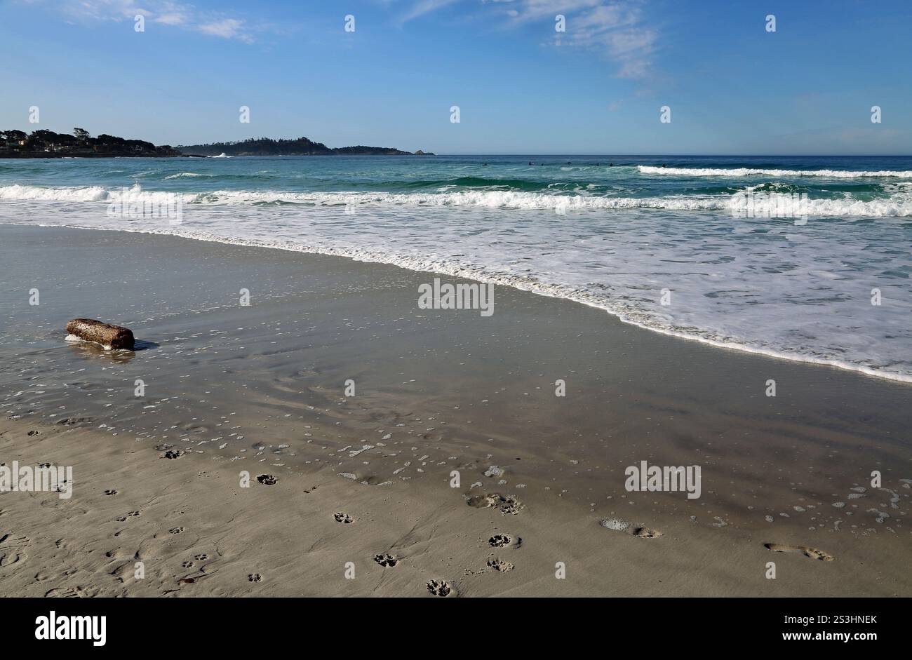 Walking Carmel Beach - Carmel-by-the-Sea, Californie Banque D'Images Walking Carmel Beach - Carmel-by-the-Sea, Californie Banque D'Images
