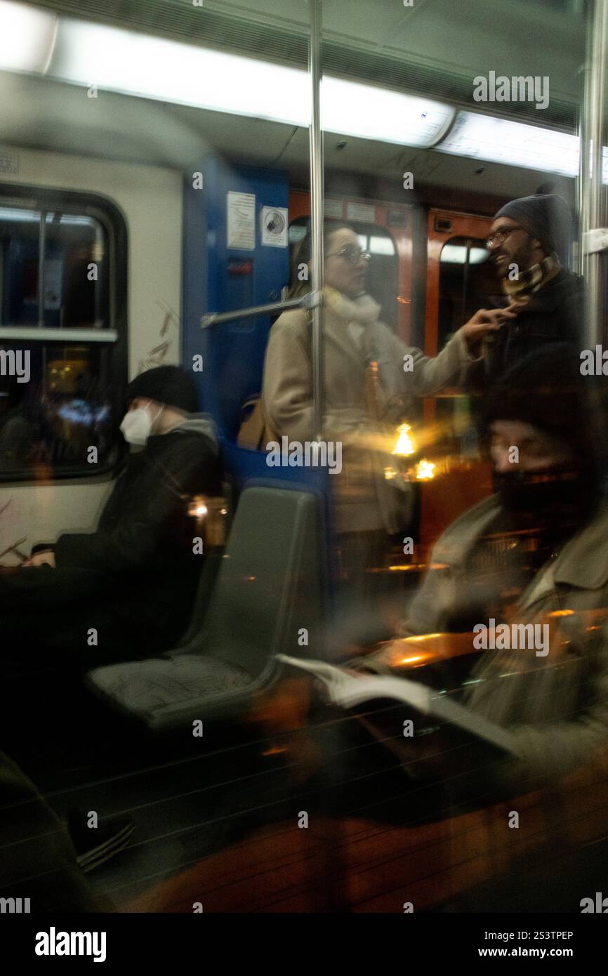 Métro à Athènes capitale de la Grèce dans la région Attique le 13 janvier 2024. Metro a Athenes capitale de la Grece en region attique le 13 janvier 2 Banque D'Images