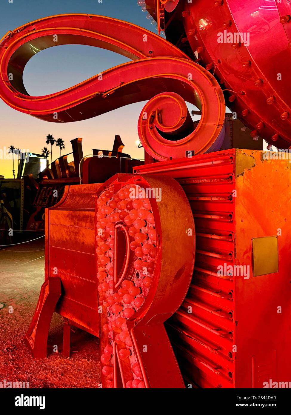 The Neon Museum, enseigne au néon Boneyard, Las Vegas, Nevada, États-Unis Banque D'Images