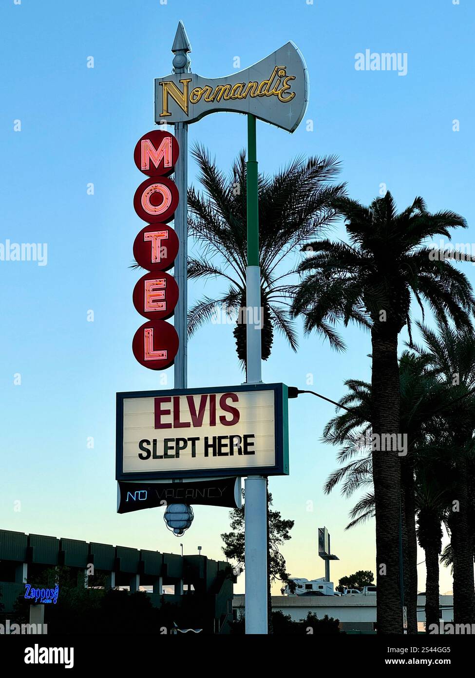 Elvis a dormi ici, Motel Normandie, Las Vegas, Nevada, USA Banque D'Images Elvis a dormi ici, Motel Normandie, Las Vegas, Nevada, USA Banque D'Images