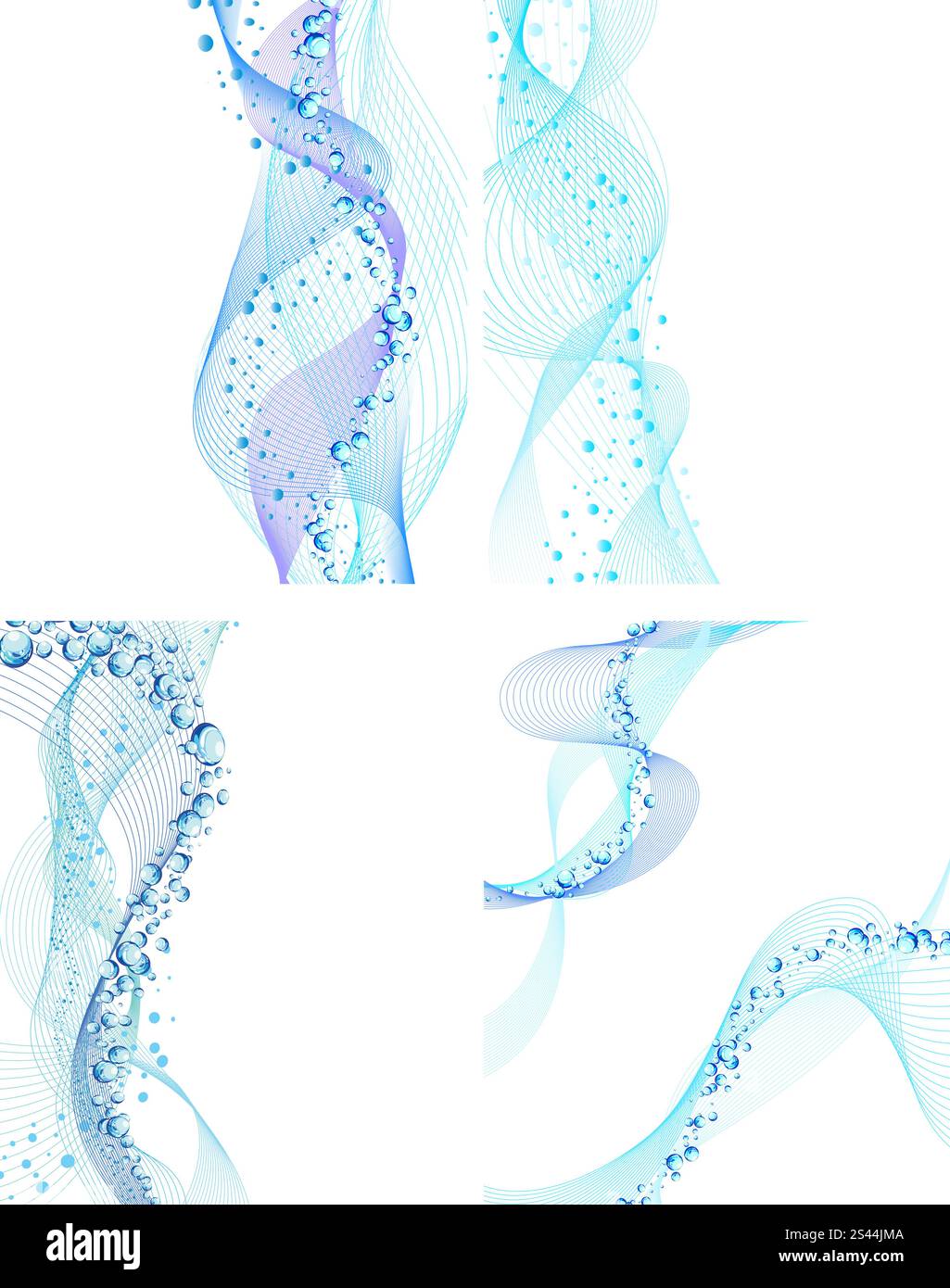 Abstract background vector l'eau avec des bulles d'air Illustration de Vecteur