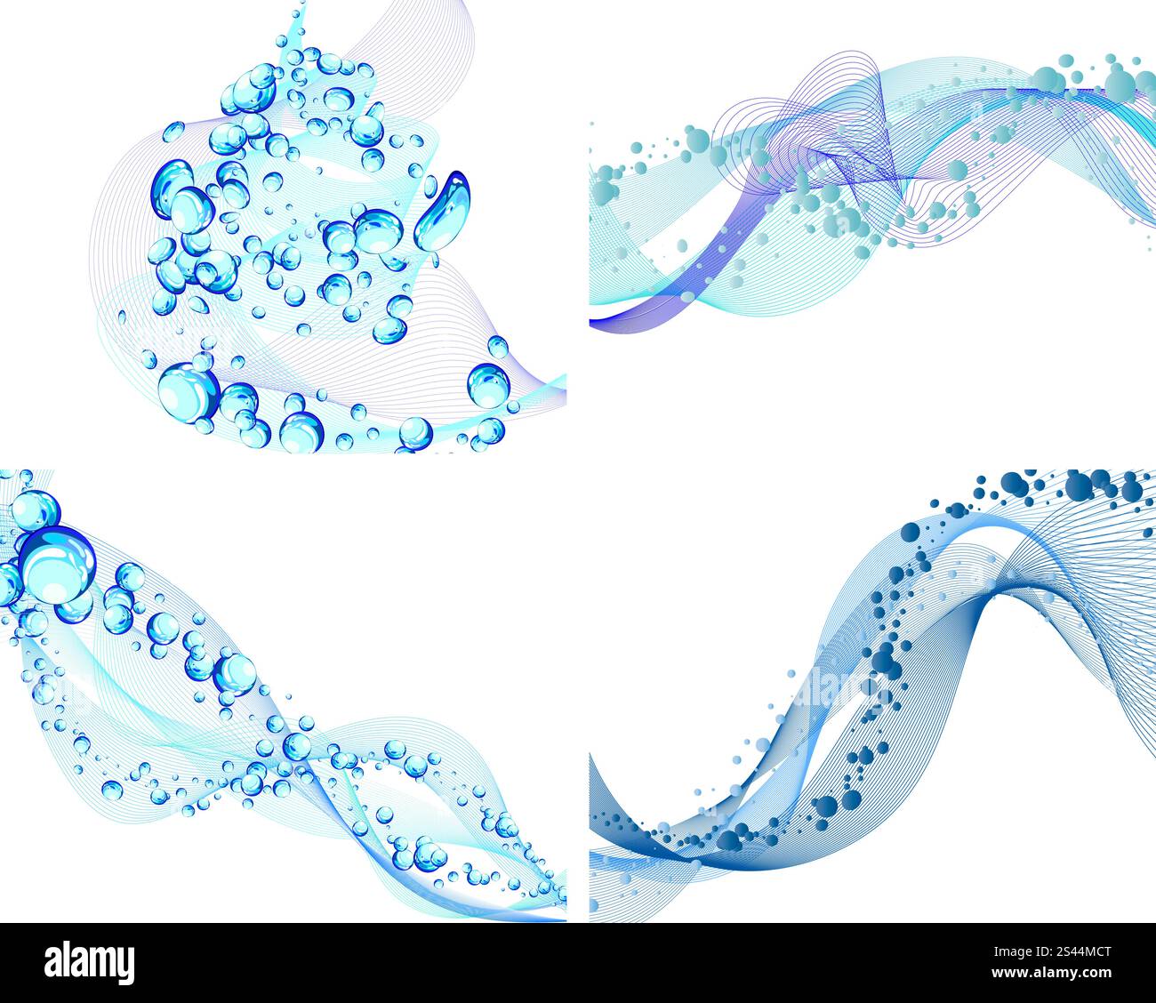 Abstract background vector l'eau avec des bulles d'air Illustration de Vecteur