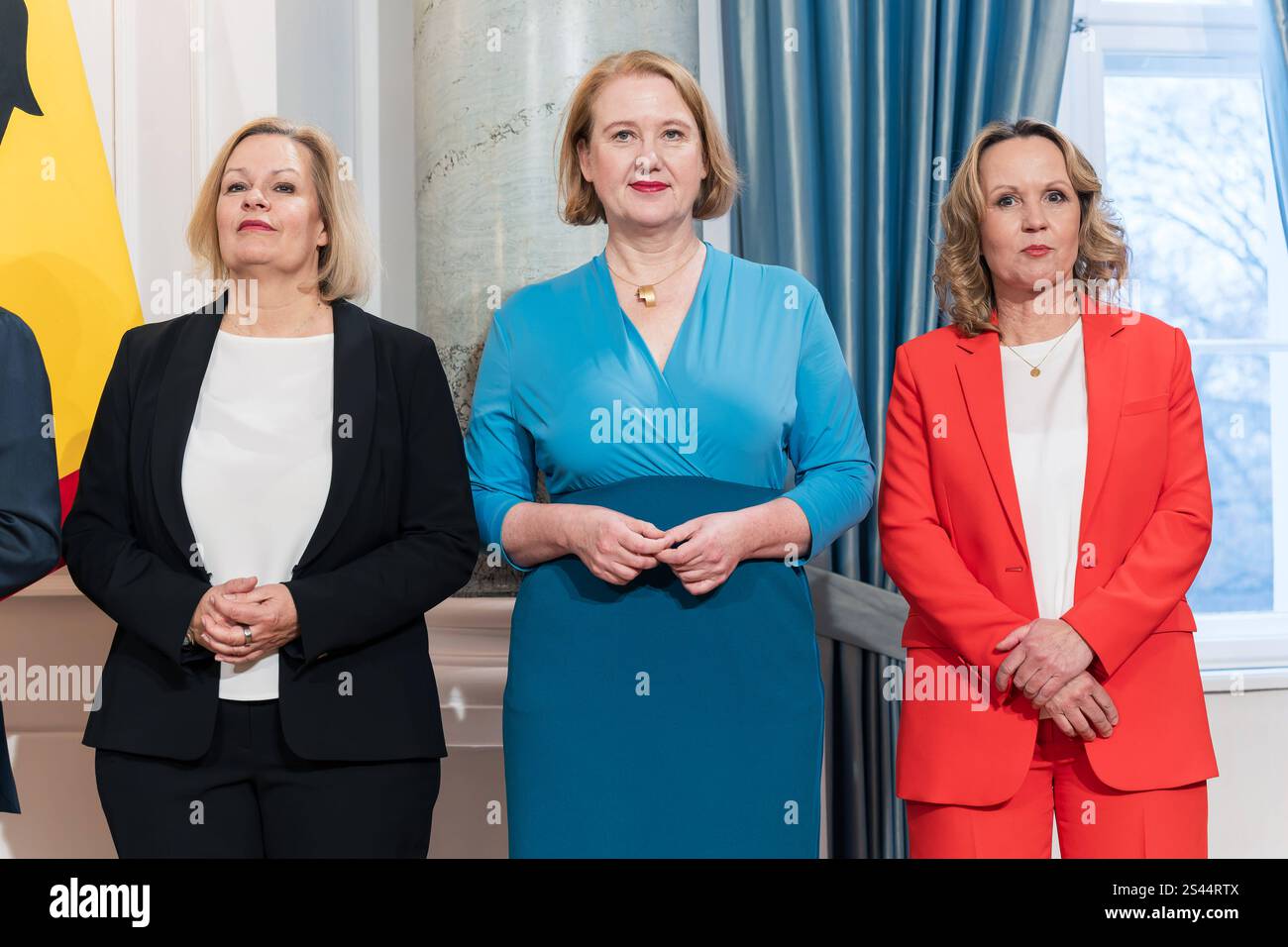 10.01.2025,Berlin,Neujahrsempfang beim Bundespräsident Frank-Walter Steinmeier sowie seiner Frau Elke Büdenbender im Schloss Bellevue. Zu Gast Nancy Faeser, Lisa Paus, Steffi Lemke Banque D'Images