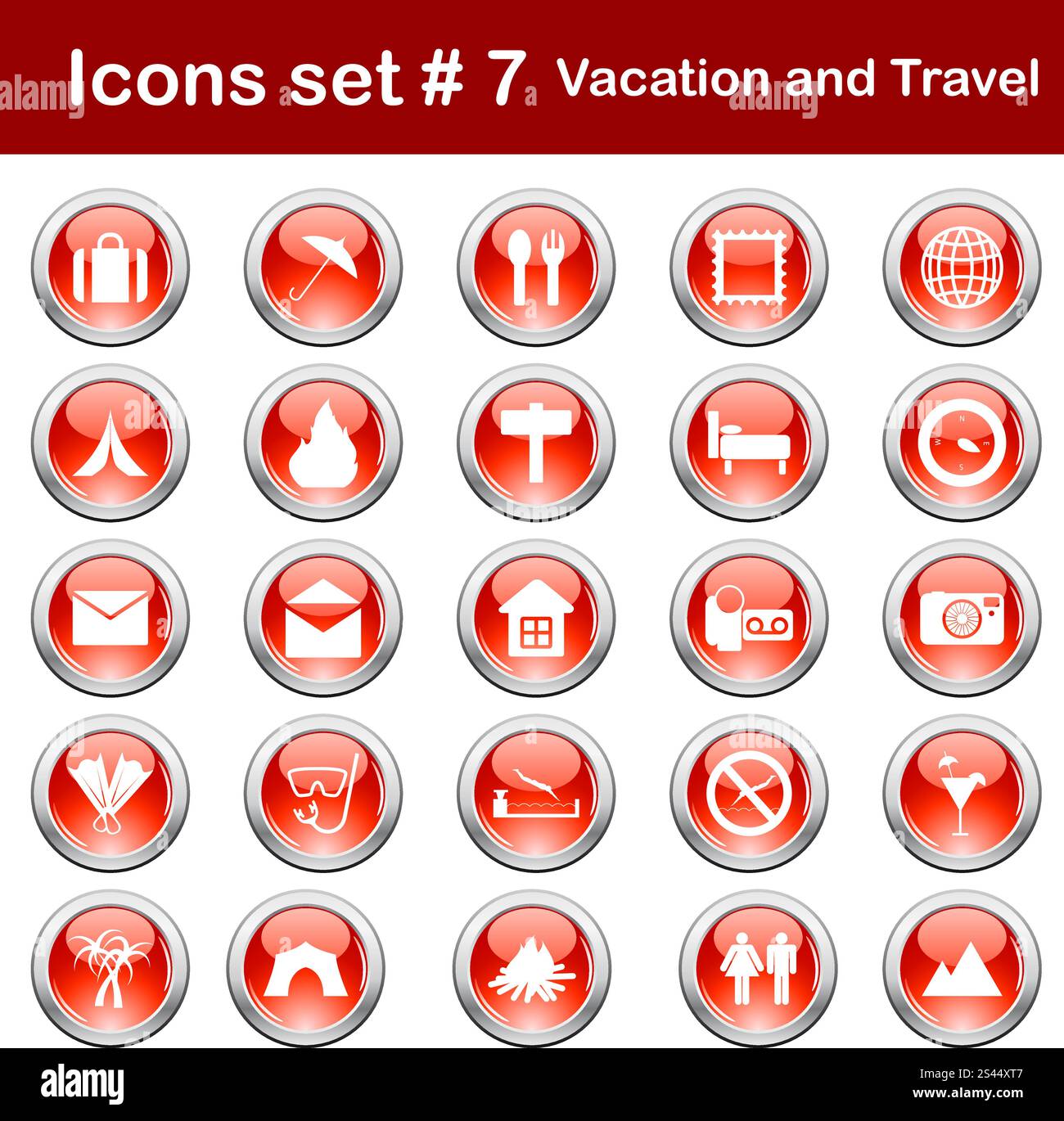 Set de voyage d'autre vecteur web icons Illustration de Vecteur