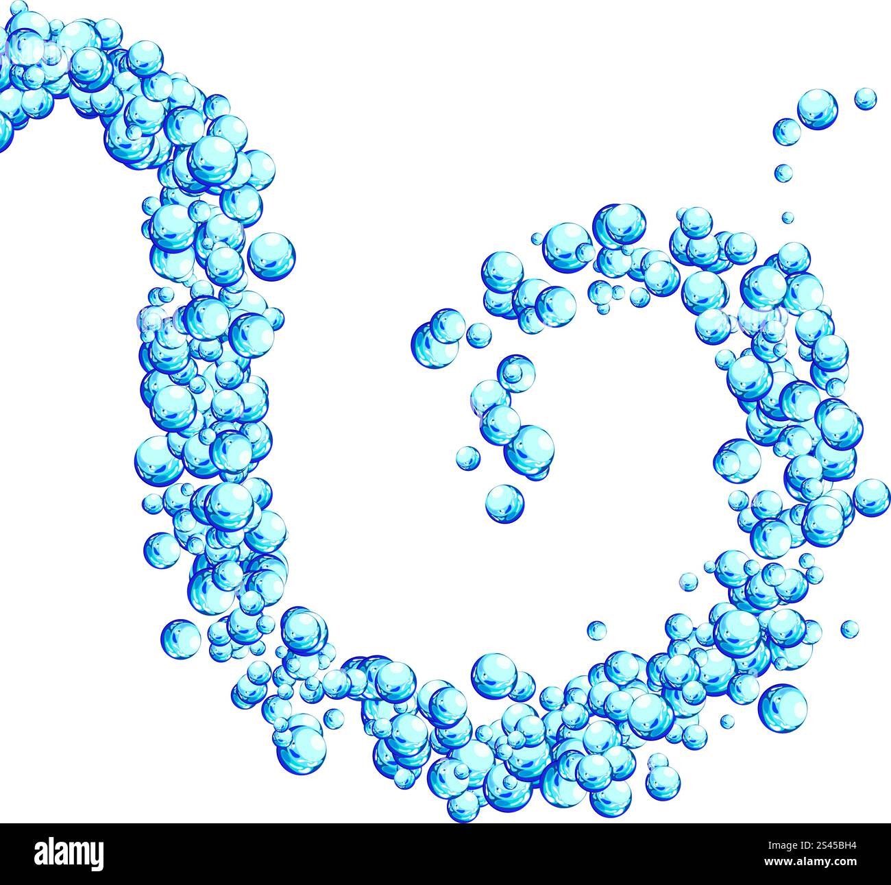 Abstract background vector l'eau avec des bulles d'air Illustration de Vecteur