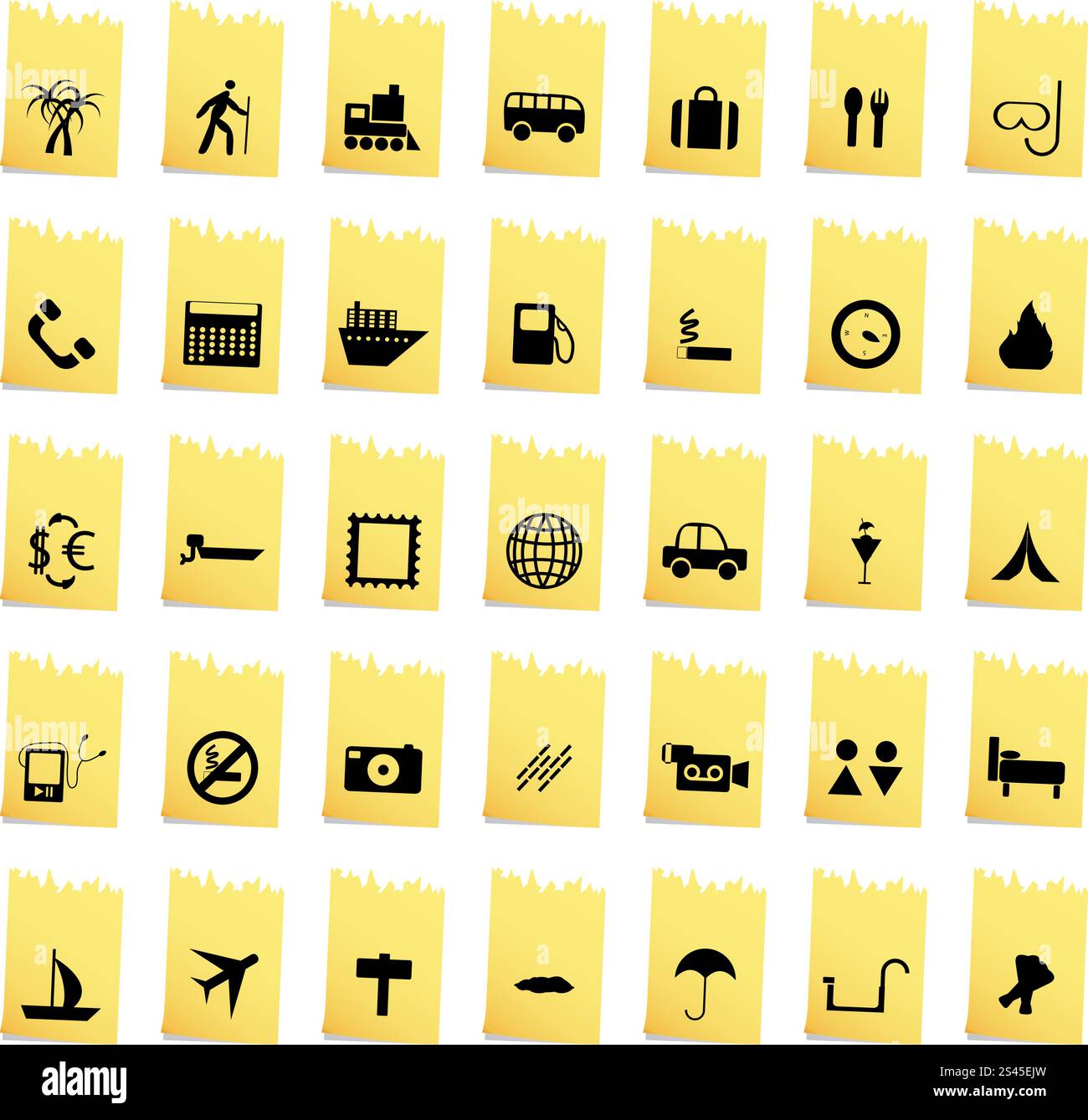 Set de voyage d'autre vecteur web icons Illustration de Vecteur