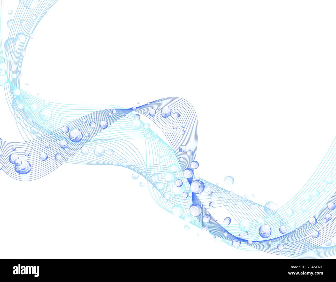 Abstract background vector l'eau avec des bulles d'air Illustration de Vecteur