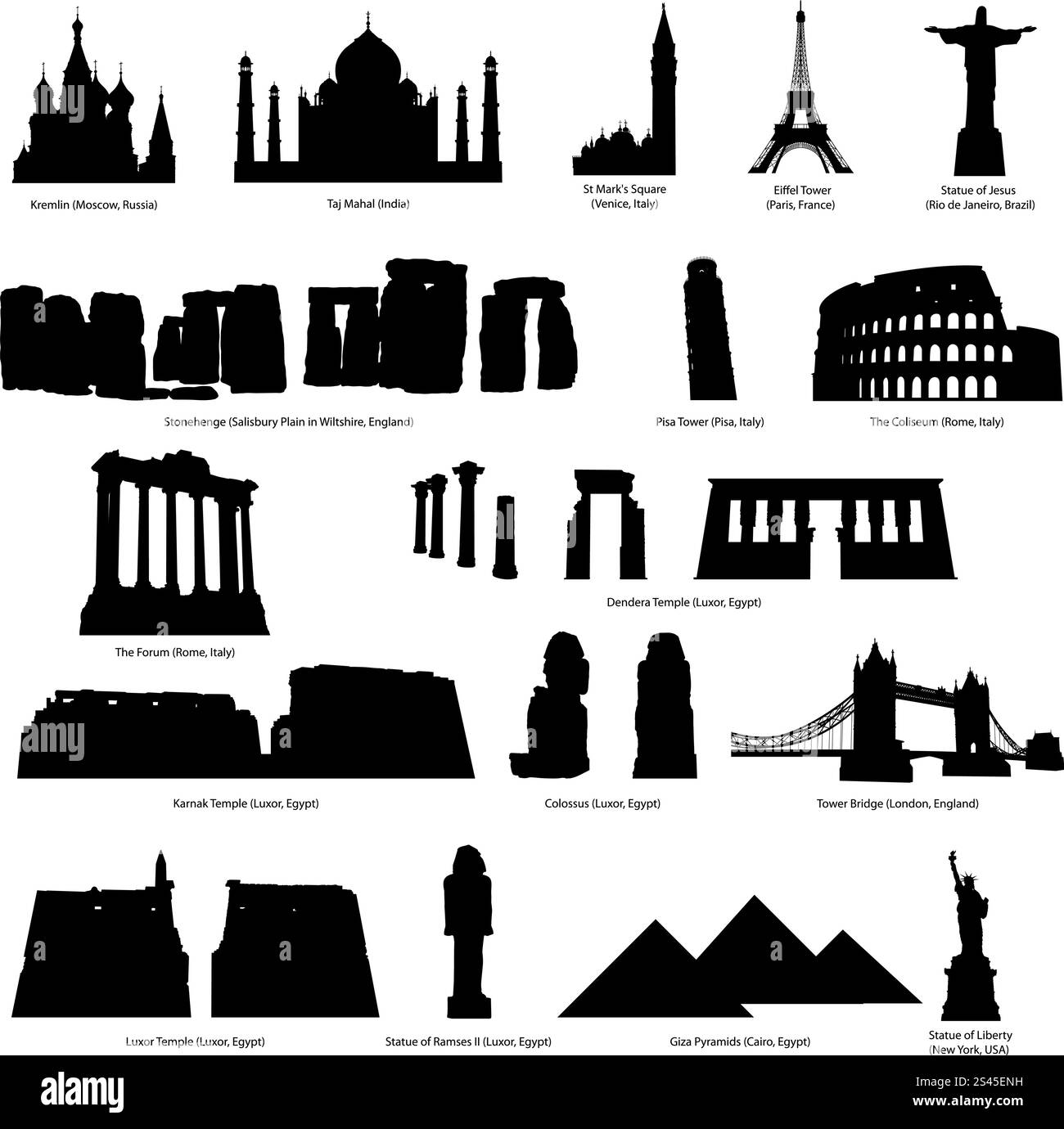 Détail haute silhouette repères fixés avec descriprion du titre et le lieu. Vector illustration. Illustration de Vecteur Détail haute silhouette repères fixés avec descriprion du titre et le lieu. Vector illustration. Illustration de Vecteur