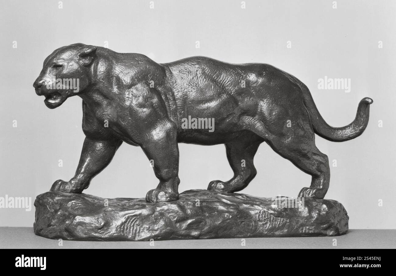 Jaguar Walking, numéro 1 (XIXe siècle) par Antoine Louis Barye Banque D'Images