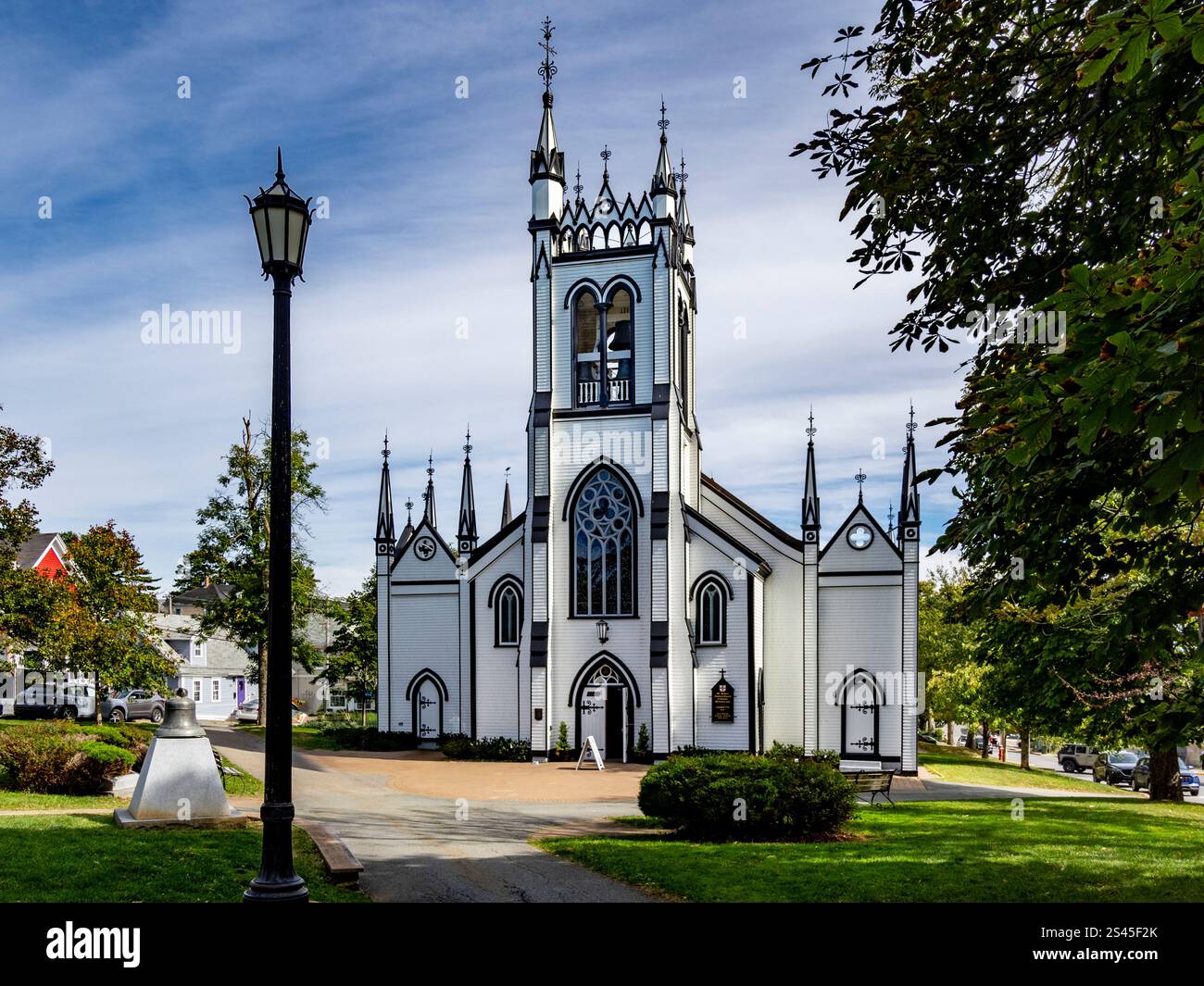 Extérieur de l'église anglicane St John's à Lunenburg, Nouvelle-Écosse Canada, qui est la deuxième plus ancienne église protestante au Canada Banque D'Images