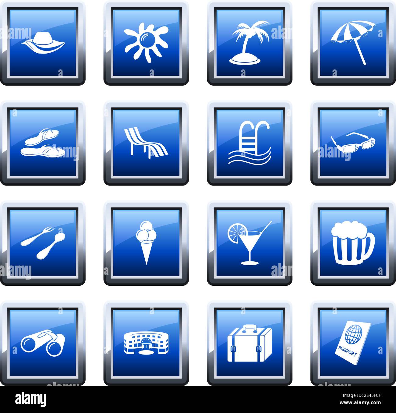Set de voyage d'autre vecteur web icons Illustration de Vecteur
