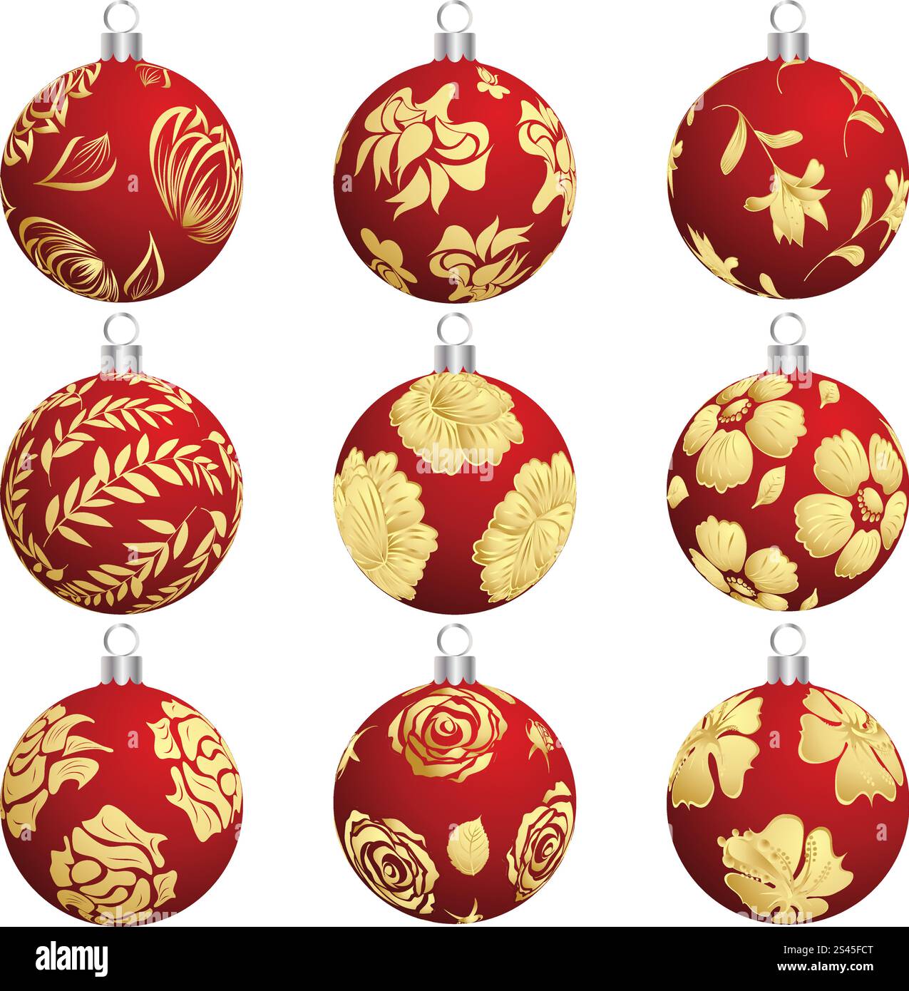 Ensemble de Noël (Nouvel An) des balles pour l'utilisation de conception. Vector illustration. Illustration de Vecteur