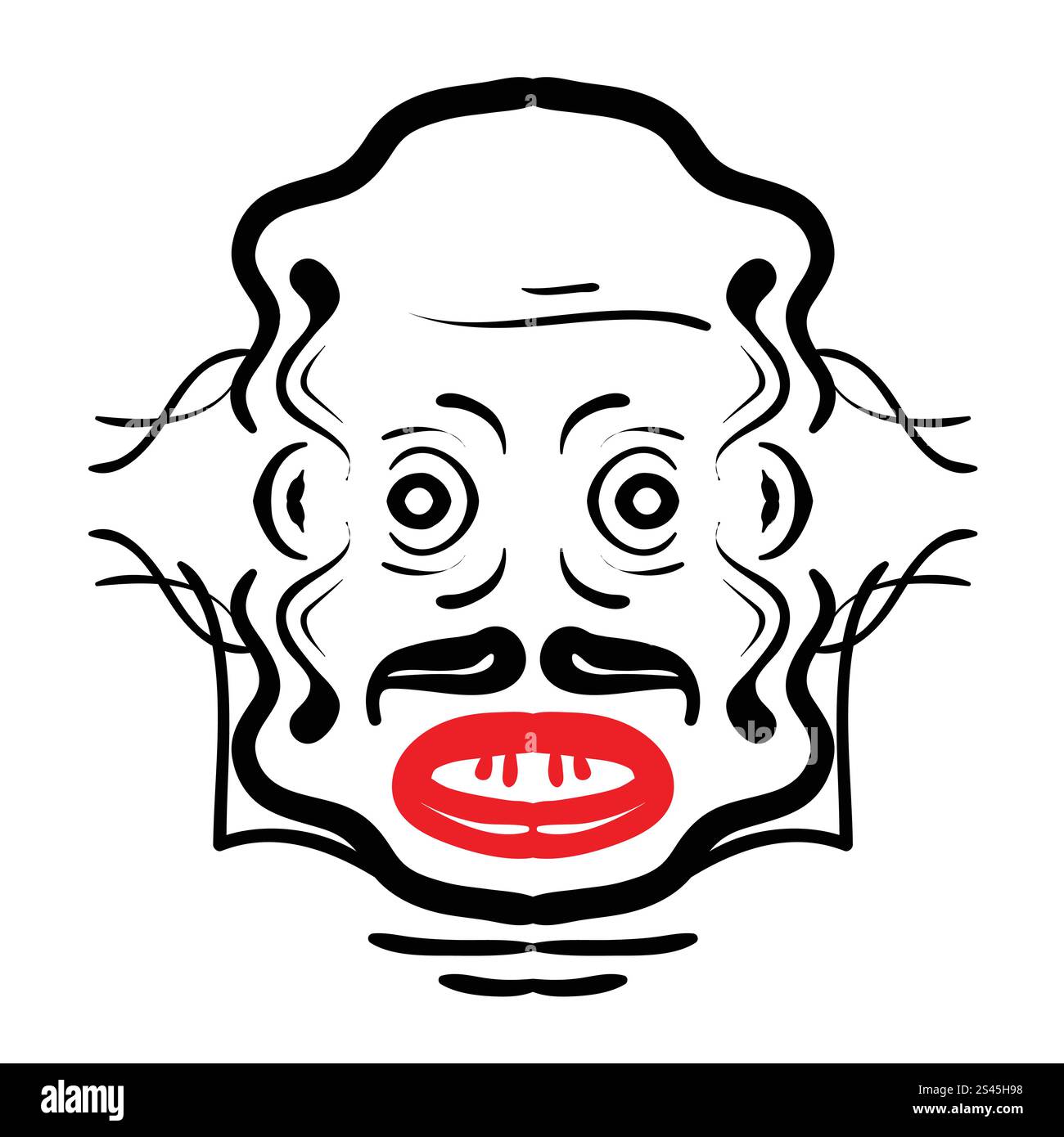 Tatouage du visage aztèque aborigène Illustration de Vecteur