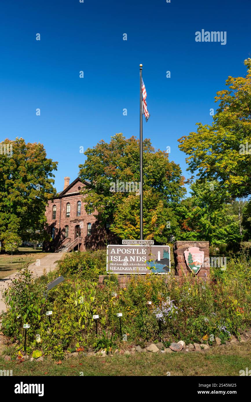 Le siège des îles apôtres à Bayfield, Wisconsin, États-Unis. Banque D'Images