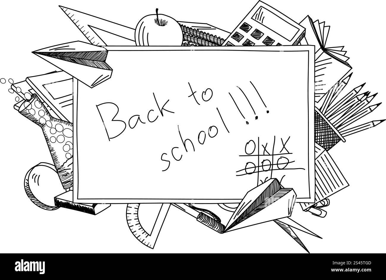 Retour à l'école thème de fond. Vector illustration. Illustration de Vecteur