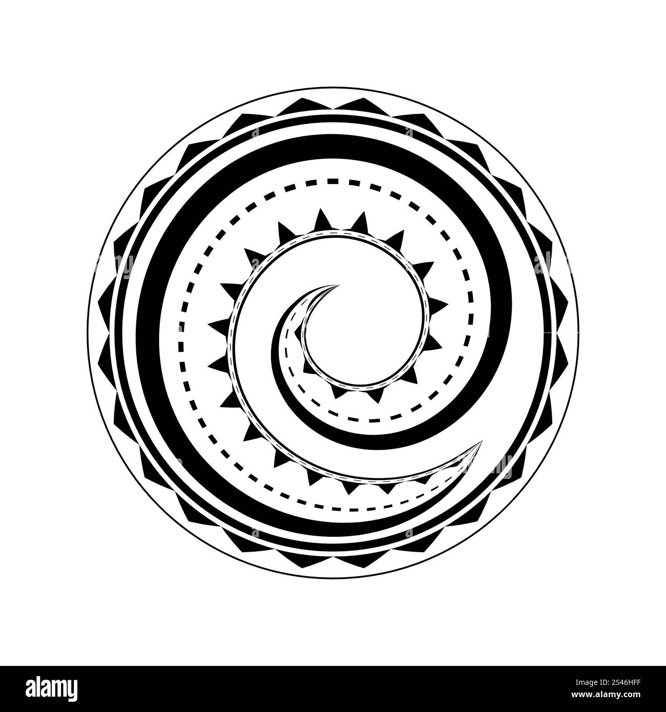 Conception de tatouage maori isolé sur fond blanc Illustration de Vecteur