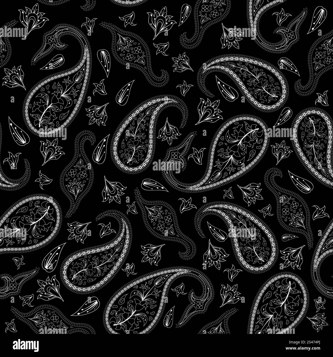 Transparente motif Oriental paisley vector. Pour faire facile modèle transparente juste glisser tous les groupe en bar, nuances et l'utiliser pour remplir les contours. Illustration de Vecteur