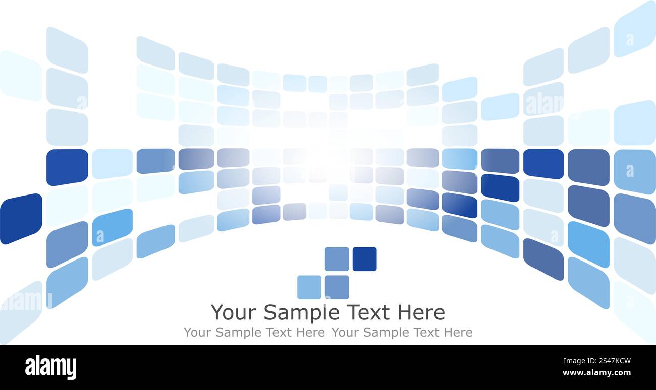 Checkered Background Texte avec l'espace. Couleurs équilibré idéal dans ton bleu. Convient pour la création d'entreprise, technologique et d'autres conceptions. Vector Illustration. Illustration de Vecteur