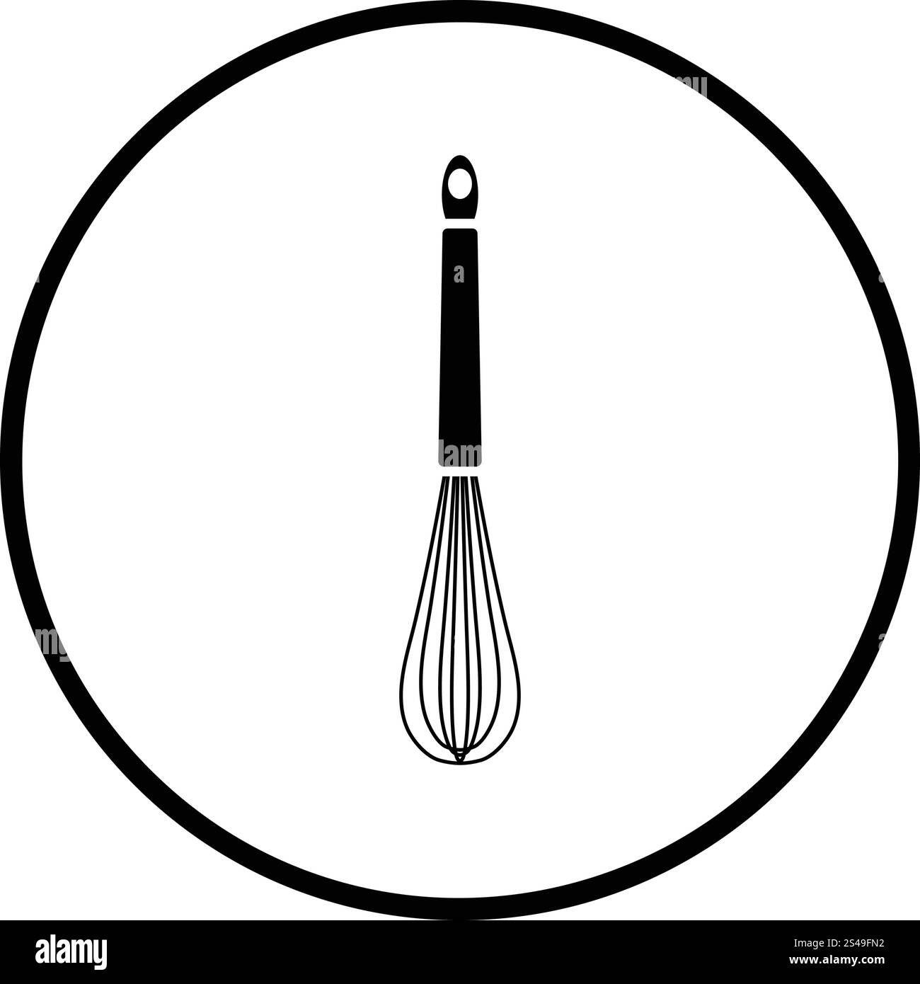 L'icône de la corolle de cuisine. Cercle mince de conception. Vector illustration. Illustration de Vecteur