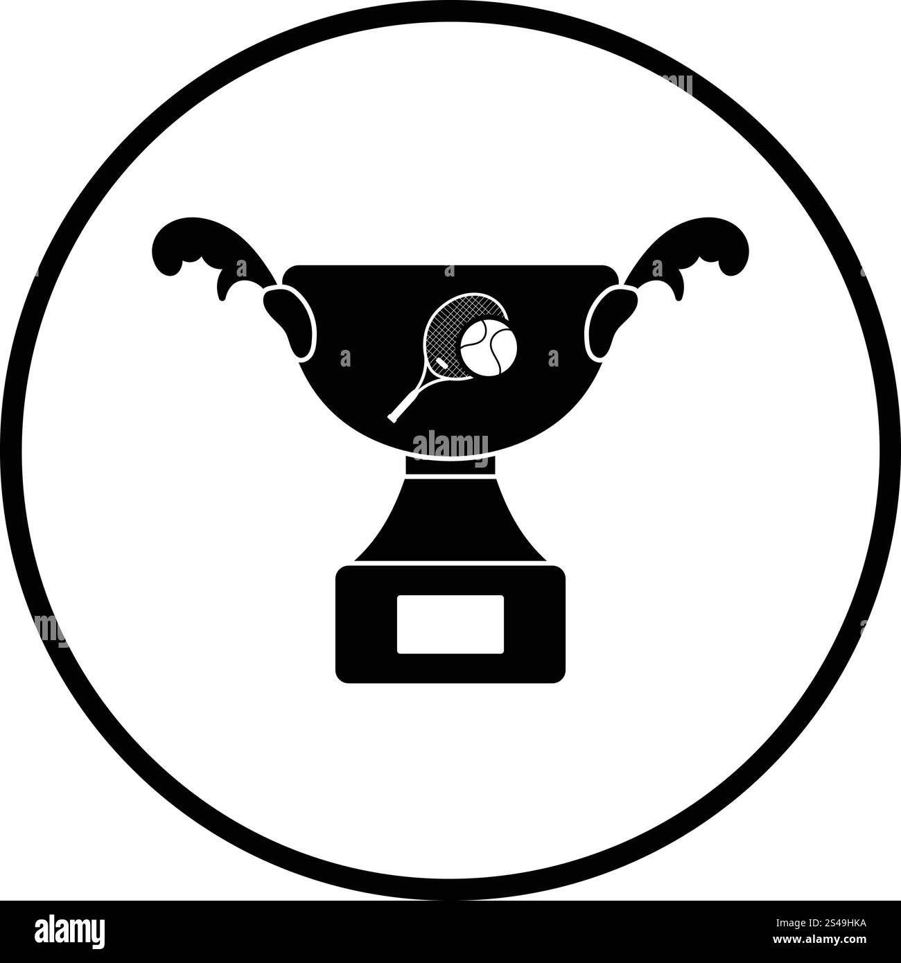L'icône de la coupe de tennis. Cercle mince de conception. Vector illustration. Illustration de Vecteur