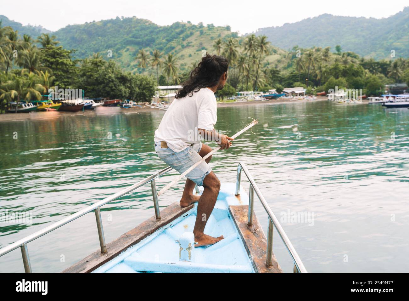 promenade en bateau indonésien près de la côte de lombok Banque D'Images
